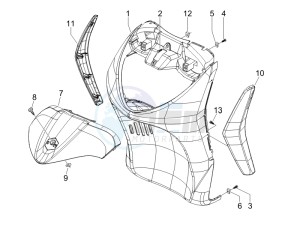 Liberty 125 4t Sport drawing Front shield