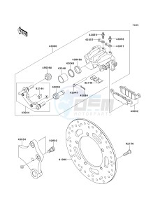 VN 900 D[VULCAN 900 CLASSIC LT] (6F-9F) D6F drawing REAR BRAKE