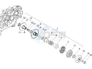 MP3 250 (USA) USA drawing Driven pulley