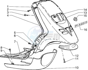 Typhoon 50 m.y. 2004 drawing Front shield-Footboard-Spoiler