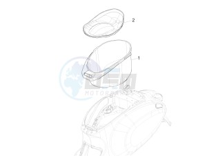 150 Sprint 4T 3V ie (APAC) (AU, CD, EX, JP, RI, TH) drawing Helmet huosing - Undersaddle