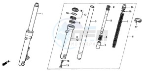 NSR75 drawing FRONT FORK