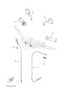 WR125R (22B7 22B7 22B7) drawing STEERING HANDLE & CABLE