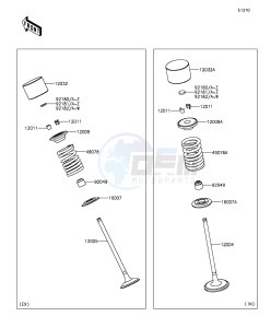 NINJA ZX-10R ABS ZX1000SGFA XX (EU ME A(FRICA) drawing Valve(s)