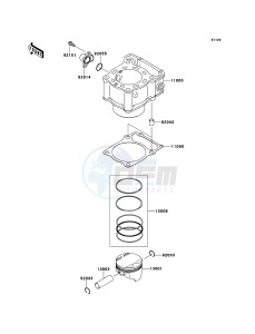 KLX250 KLX250SDF XX (EU ME A(FRICA) drawing Cylinder/Piston(s)