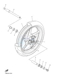 YZF-R1B 1000 (1KBP) drawing FRONT WHEEL