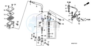 CBR600RAA Korea - (KO / ABS) drawing REAR BRAKE MASTER CYLINDER (CBR600RA)