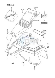 LT80 (P1) drawing FRONT FENDER (MODEL M N P R)