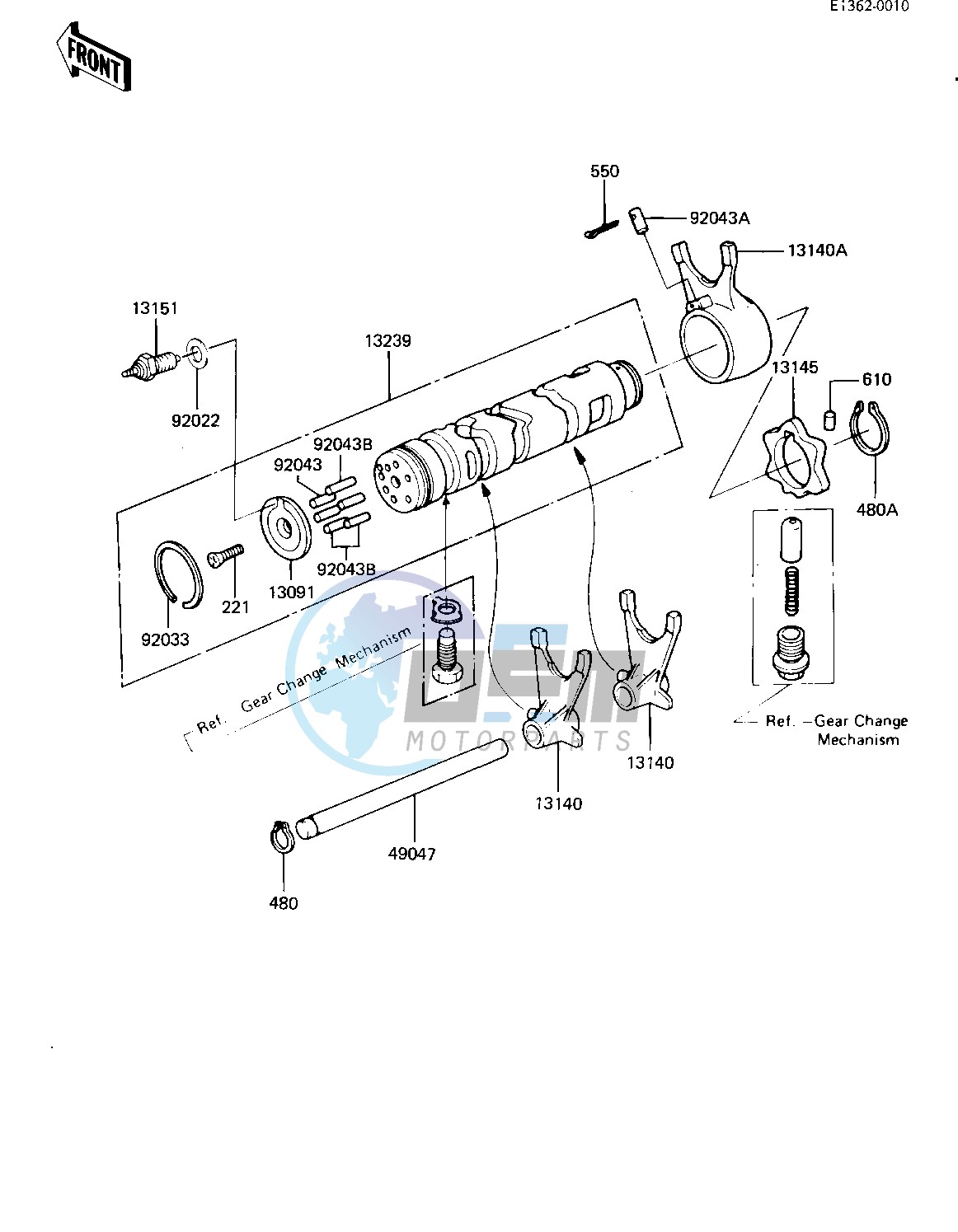 GEAR CHANGE DRUM & FORKS