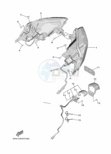 MWD300 TRICITY 300 (BED7) drawing TAILLIGHT