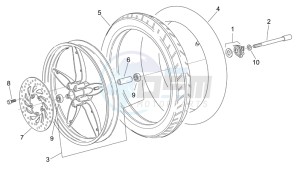 Scarabeo 50 2t e2 (eng. piaggio) drawing Front wheel