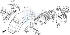 VT750DCA SHADOW SPIRIT drawing REAR FENDER