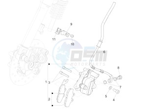 Primavera 50 4T-2V 25 kmh (EMEA) drawing Brakes pipes - Calipers