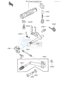 ZX 600 B [NINJA 600RX] (B1) [NINJA 600RX] drawing GEAR CHANGE MECHANISM