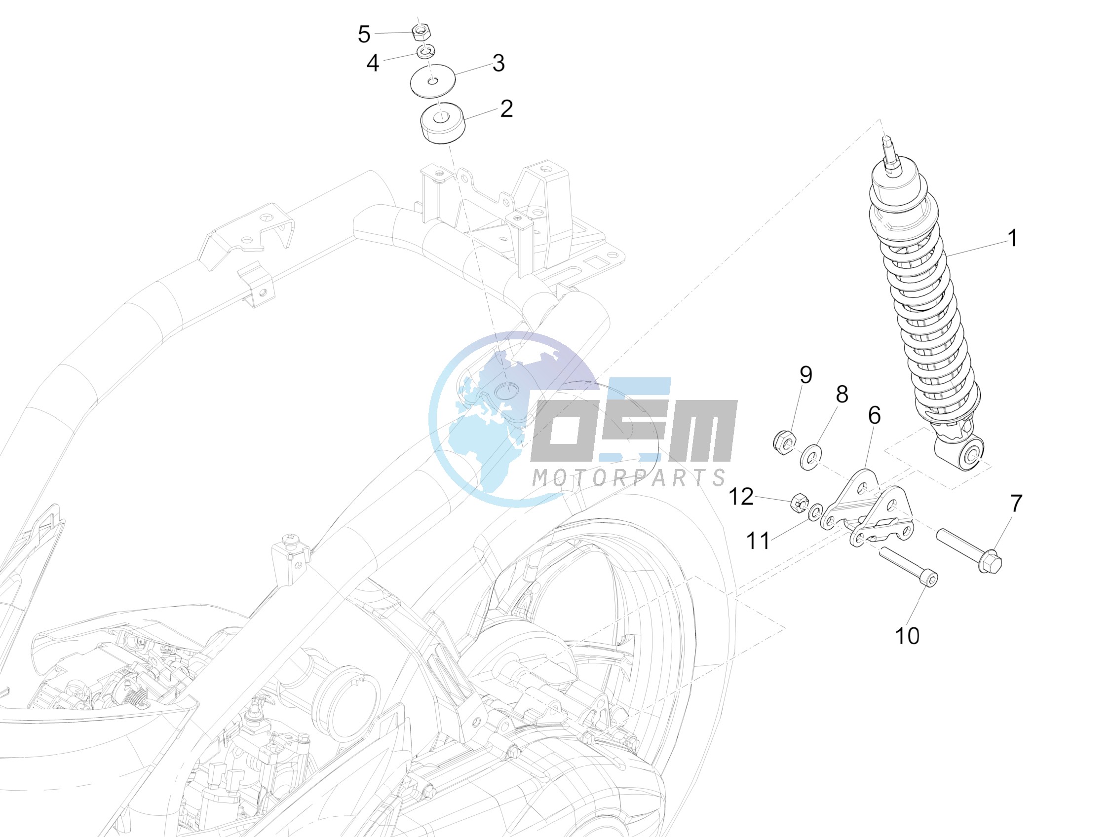 Rear suspension - Shock absorber/s