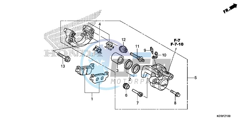 REAR BRAKE CALIPER