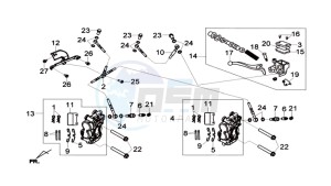 MAXSYM 600I ABS drawing BRAKE CALIPER FOR / BRAKE LEVER / BRAKE LINES