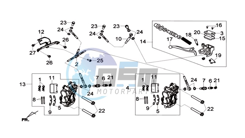 BRAKE CALIPER FOR / BRAKE LEVER / BRAKE LINES