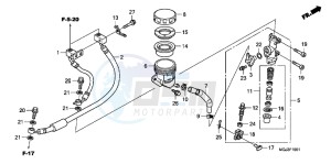 CBF1000FAB drawing REAR BRAKE MASTER CYLINDER (CBF1000FA/ FS/ FT)