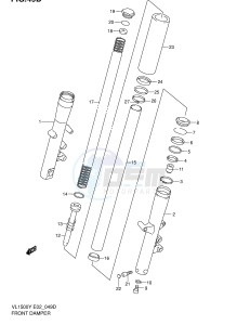 VL1500 (E2) drawing FRONT DAMPER (MODEL K2 K3 K4)