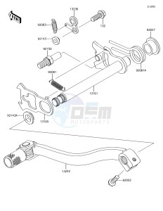 KX85-II KX85DFF EU drawing Gear Change Mechanism