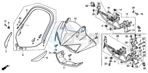 XL1000VA VARADERO drawing UPPER COWL