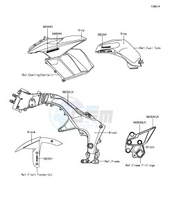 Z1000SX ZX1000LEF FR GB XX (EU ME A(FRICA) drawing Decals(Gray)