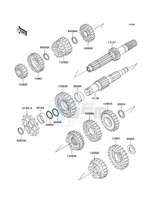 KX125 KX125M8F EU drawing Transmission