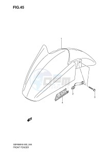 GSF650 (E2) Bandit drawing FRONT FENDER