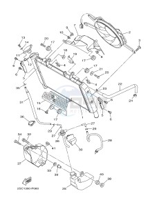 MT09TRA MT-09TRA TRACER 900 (2SC1 2SC2) drawing RADIATOR & HOSE