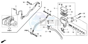 FJS400D SILVER WING drawing REAR BRAKE MASTER CYLINDER