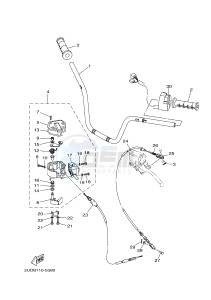 YFM700FWAD YFM70GPSH GRIZZLY 700 EPS SPECIAL EDITION (2UDM) drawing STEERING HANDLE & CABLE