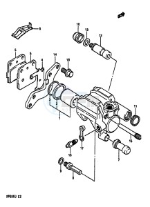 RM250 1988 drawing REAR CALIPERS