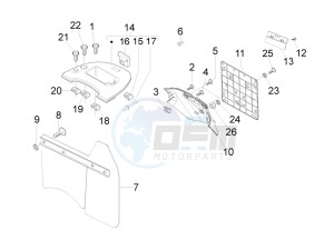 LXV 125 4T ie E3 drawing Rear cover - Splash guard