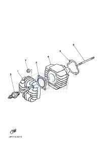 PW50 (2SAE) drawing CYLINDER