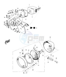 KS 125 (-A) drawing HEADLIGHT_TAILLIGHT -- 74-75- -