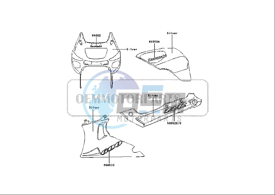 DECALS ZX600 E13H