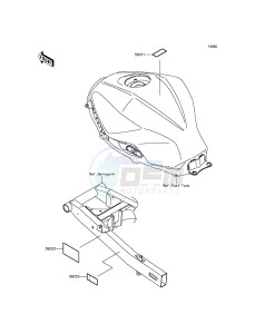 NINJA 300 EX300AEF XX (EU ME A(FRICA) drawing Labels