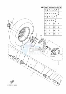 YFM700FWAD GRIZZLY 700 EPS (BFE8) drawing FRONT WHEEL 2