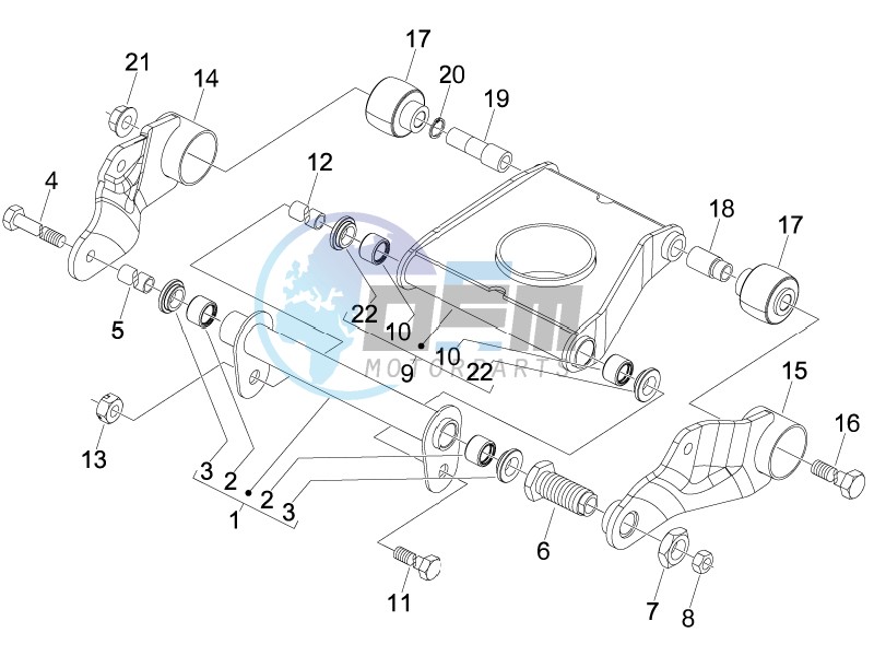 Swinging arm