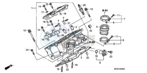 ST1300A9 Korea - (KO / ABS MME) drawing RIGHT CYLINDER HEAD