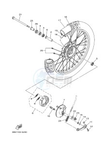 TT-R110E (5B6U 5B6V 5B6W 5B6W) drawing FRONT WHEEL