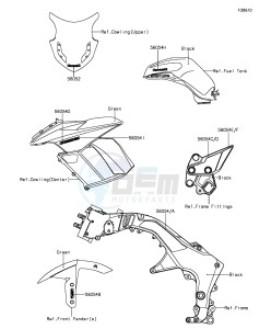 Z1000SX_ABS ZX1000MFF FR GB XX (EU ME A(FRICA) drawing Decals(Green)