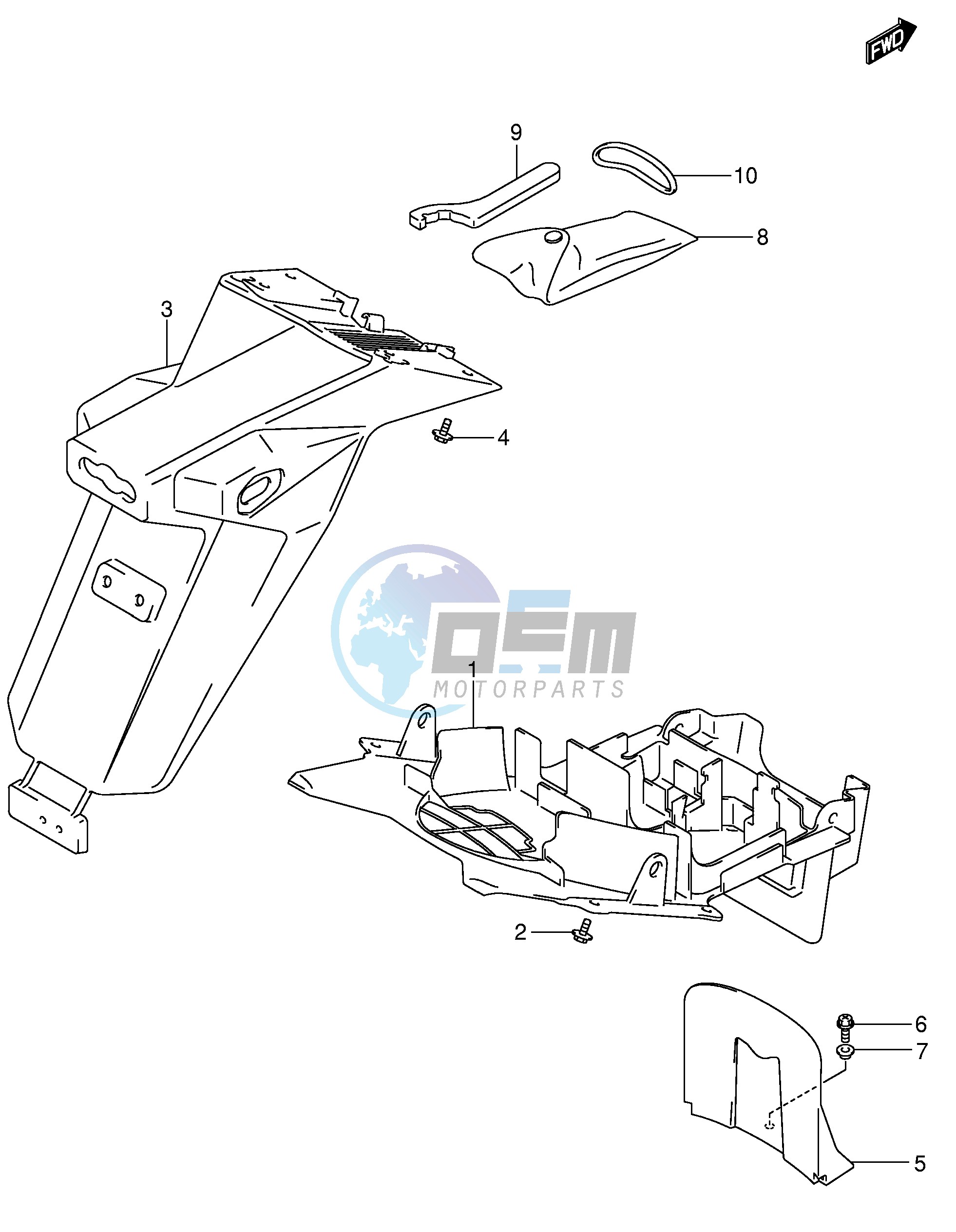 REAR FENDER (MODEL K3)