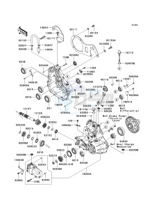 KAF 400 A [MULE 610 4X4] (A6F-AF) A8F drawing GEAR BOX