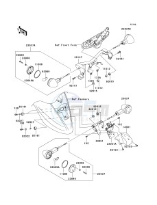 VN 900 B [VULCAN 900 CLASSIC] (6F-9F) B7F drawing TURN SIGNALS--  - JKAVN2B1 7A016369- -