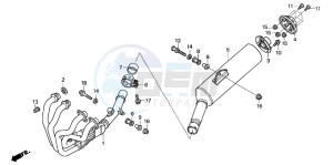 CB1300F CB1300SUPER FOUR drawing EXHAUST MUFFLER