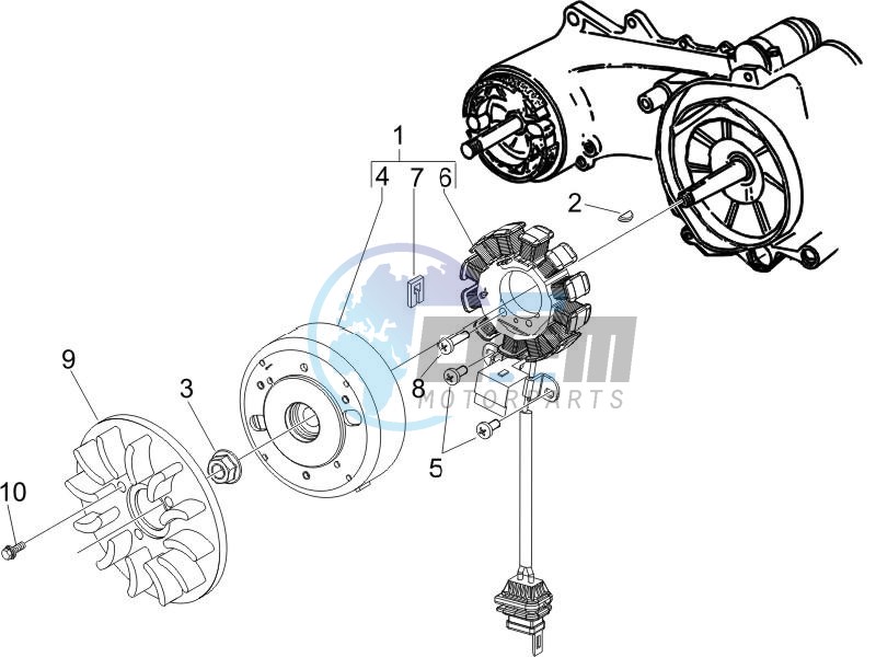 Flywheel magneto