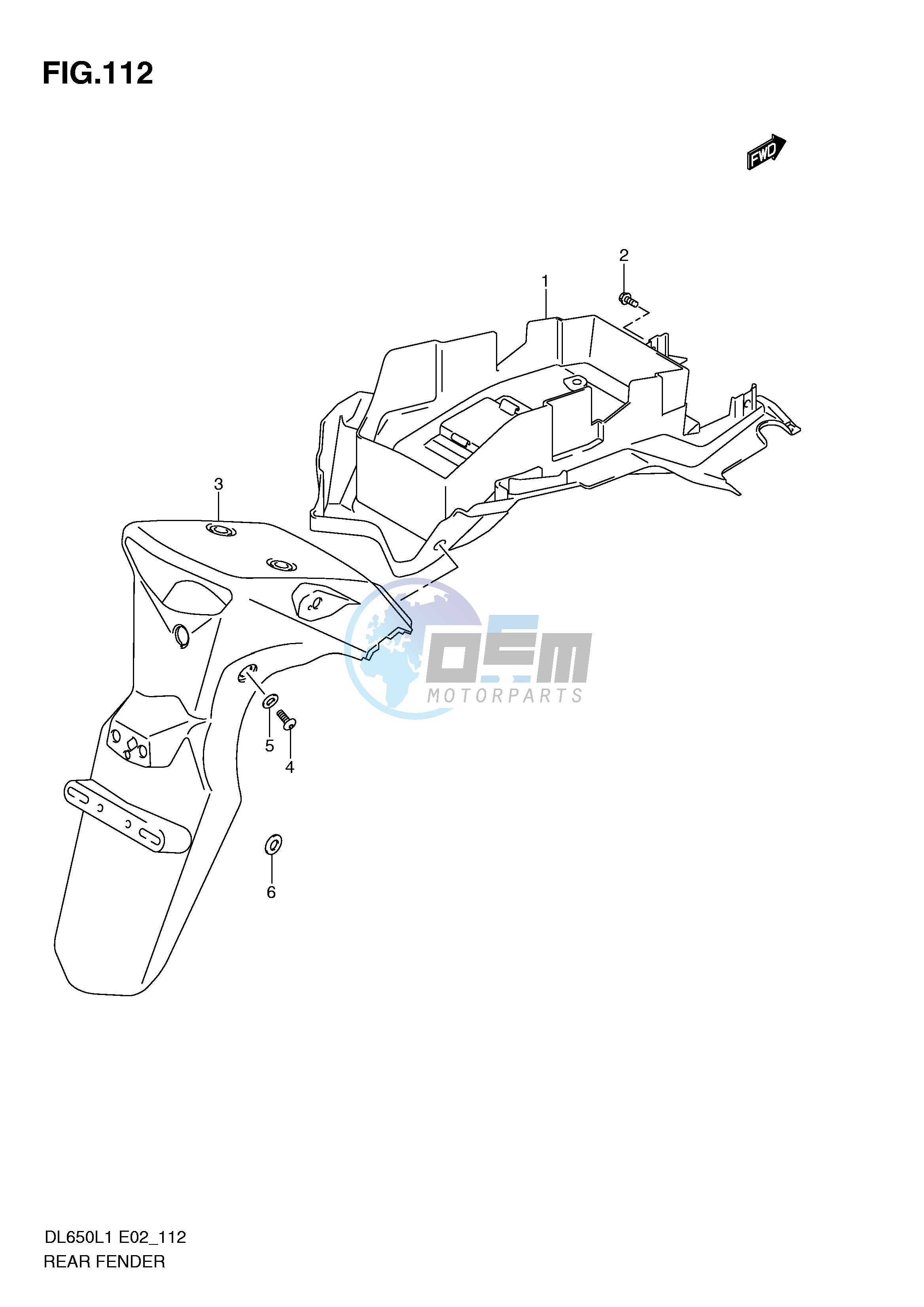 REAR FENDER (DL650AL1 E2)