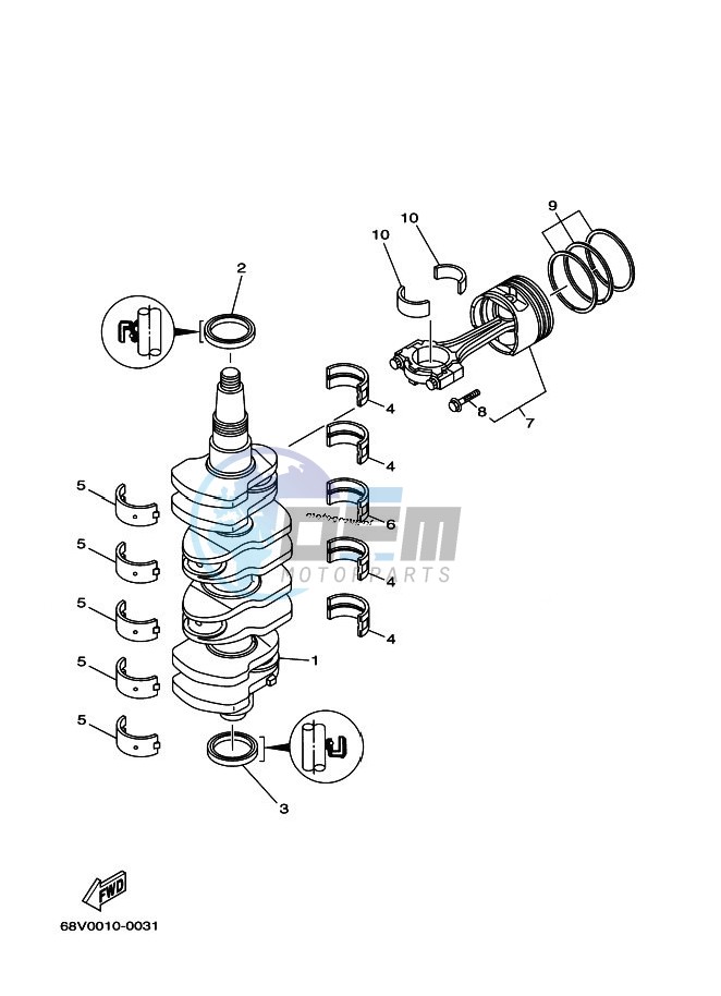 CRANKSHAFT--PISTON